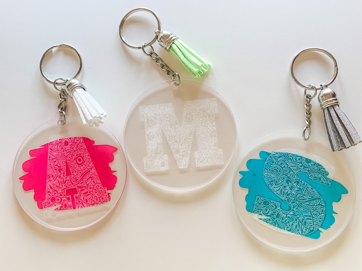 Personalized Keychains Made with Cricut Engraving&nbsp;Tip